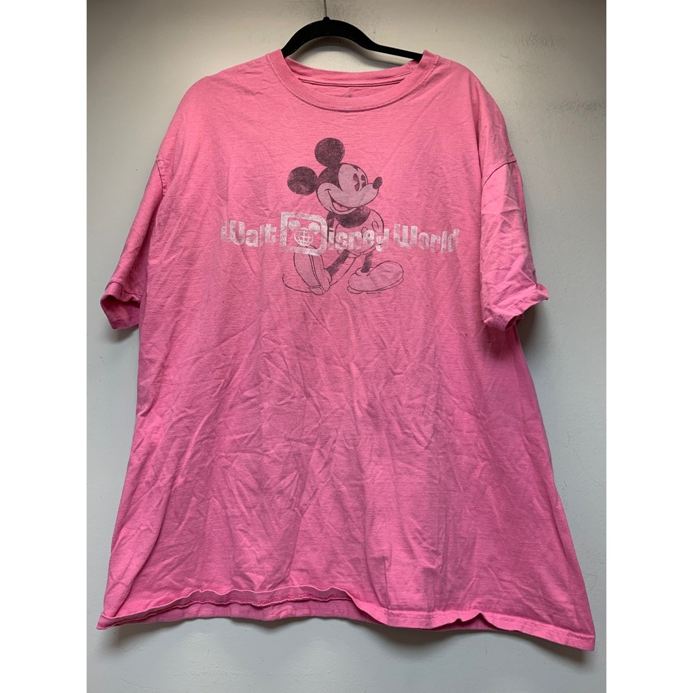 Disney Parks T-Shirt Unisex 2XL Pink Excellent‎ Mickey Mouse Walt Disney World